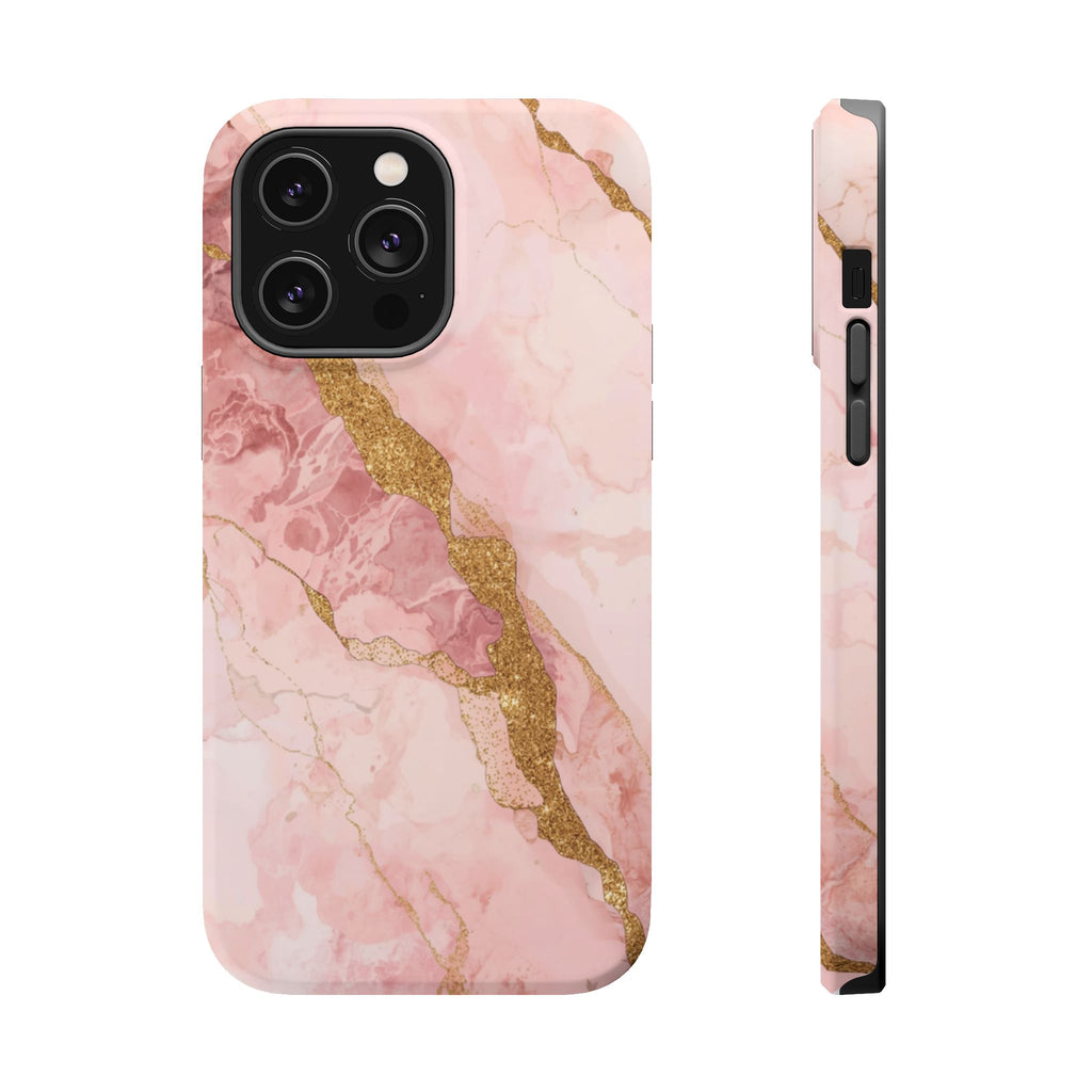 Pink Marble Magnetic Impact-Resistant Phone Case