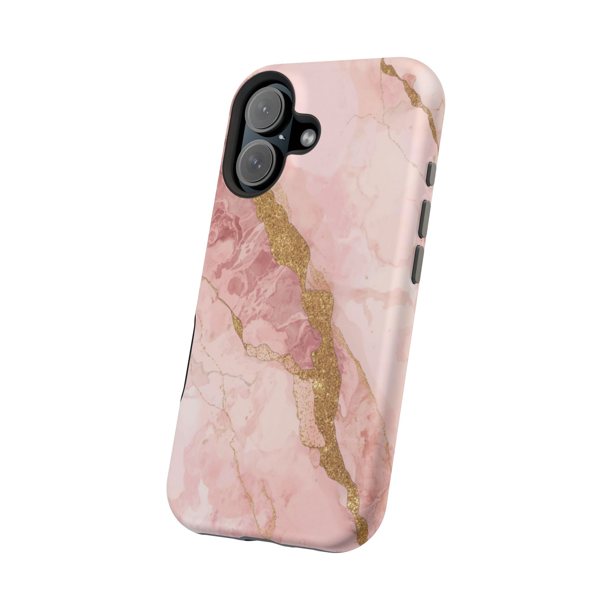 Pink Marble Magnetic Impact-Resistant Phone Case