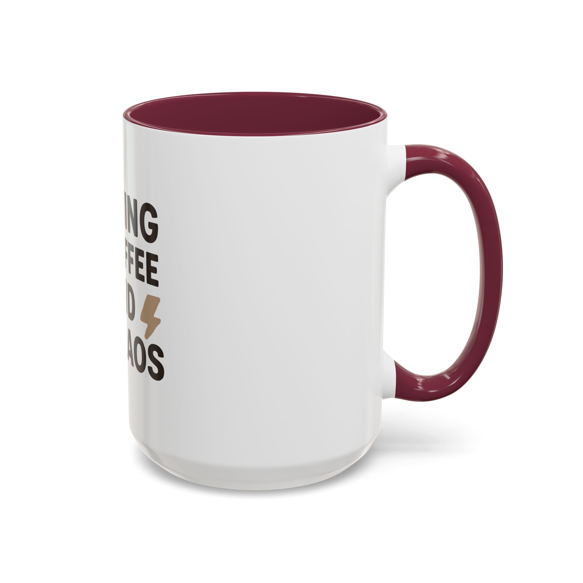 Running on Coffee and Chaos Mug (11oz/15oz) — Funny Coffee Cup for Busy Moms & Professionals