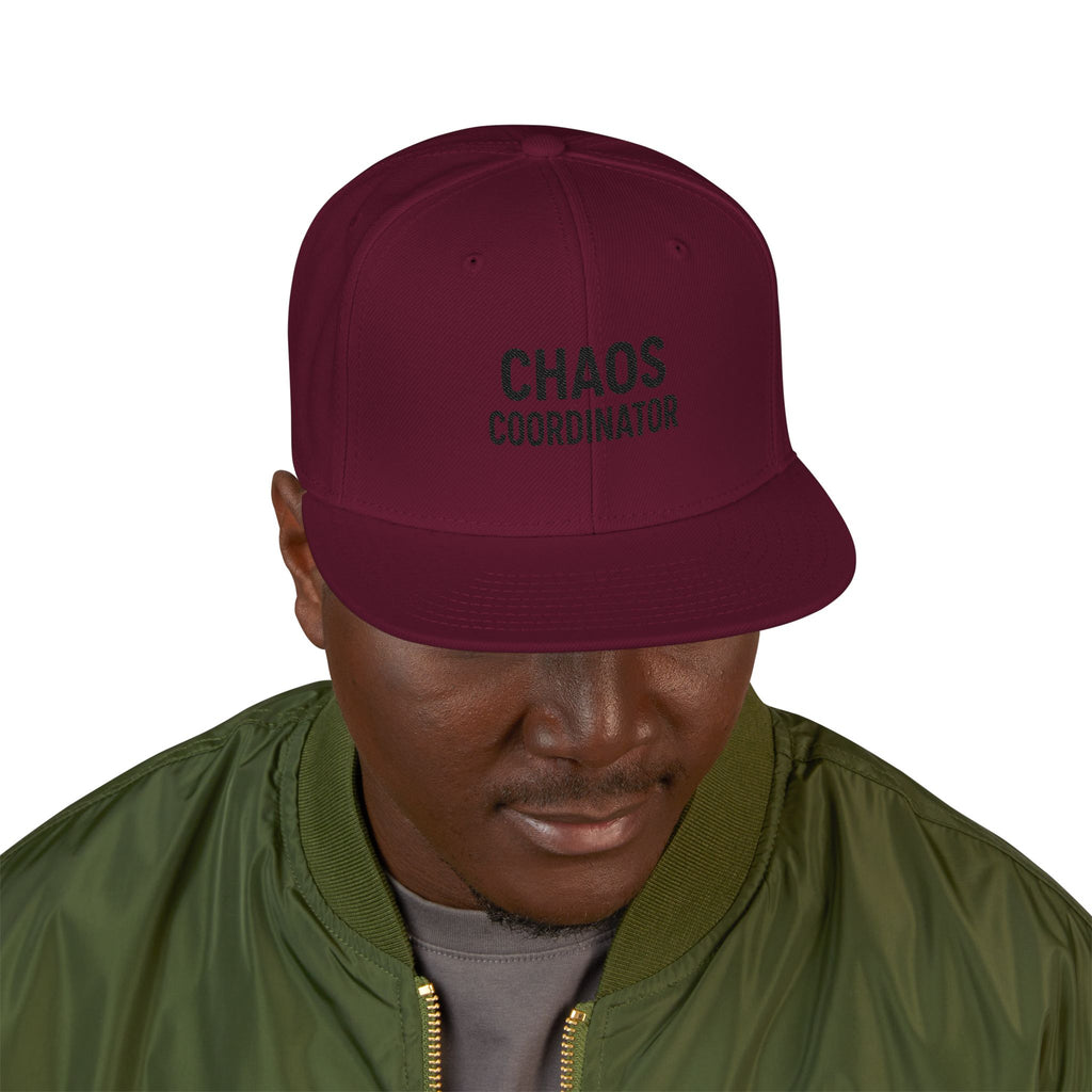 Embroidered Minimal Flag Snapback Hat