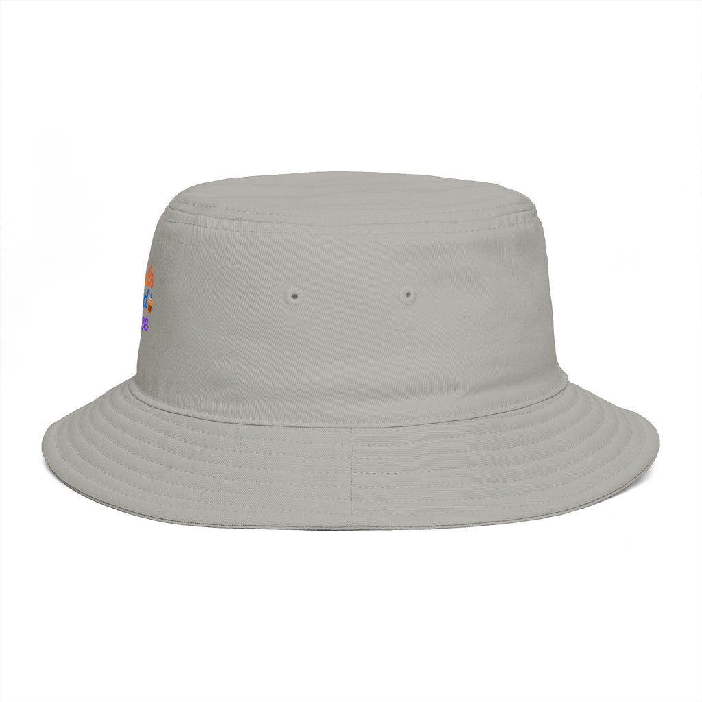Errands & Iced Coffee Bucket Hat — Retro Rainbow Casual Sun Hat