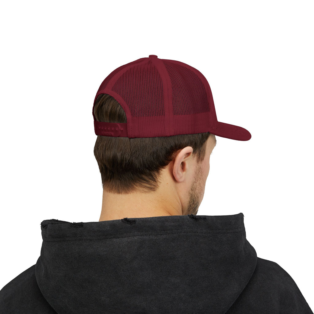 Trucker Cap — 'Mentally Somewhere Else' Minimal Embroidered Snapback