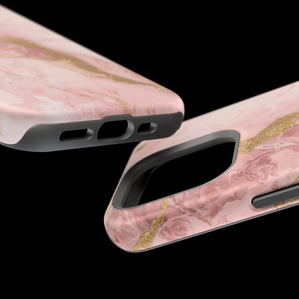 Pink Marble Magnetic Impact-Resistant Phone Case