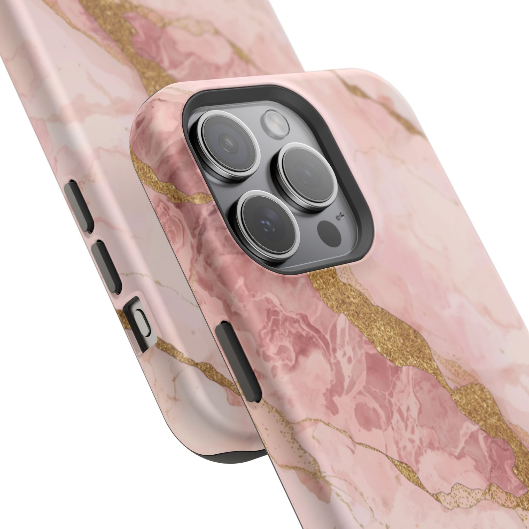 Pink Marble Magnetic Impact-Resistant Phone Case