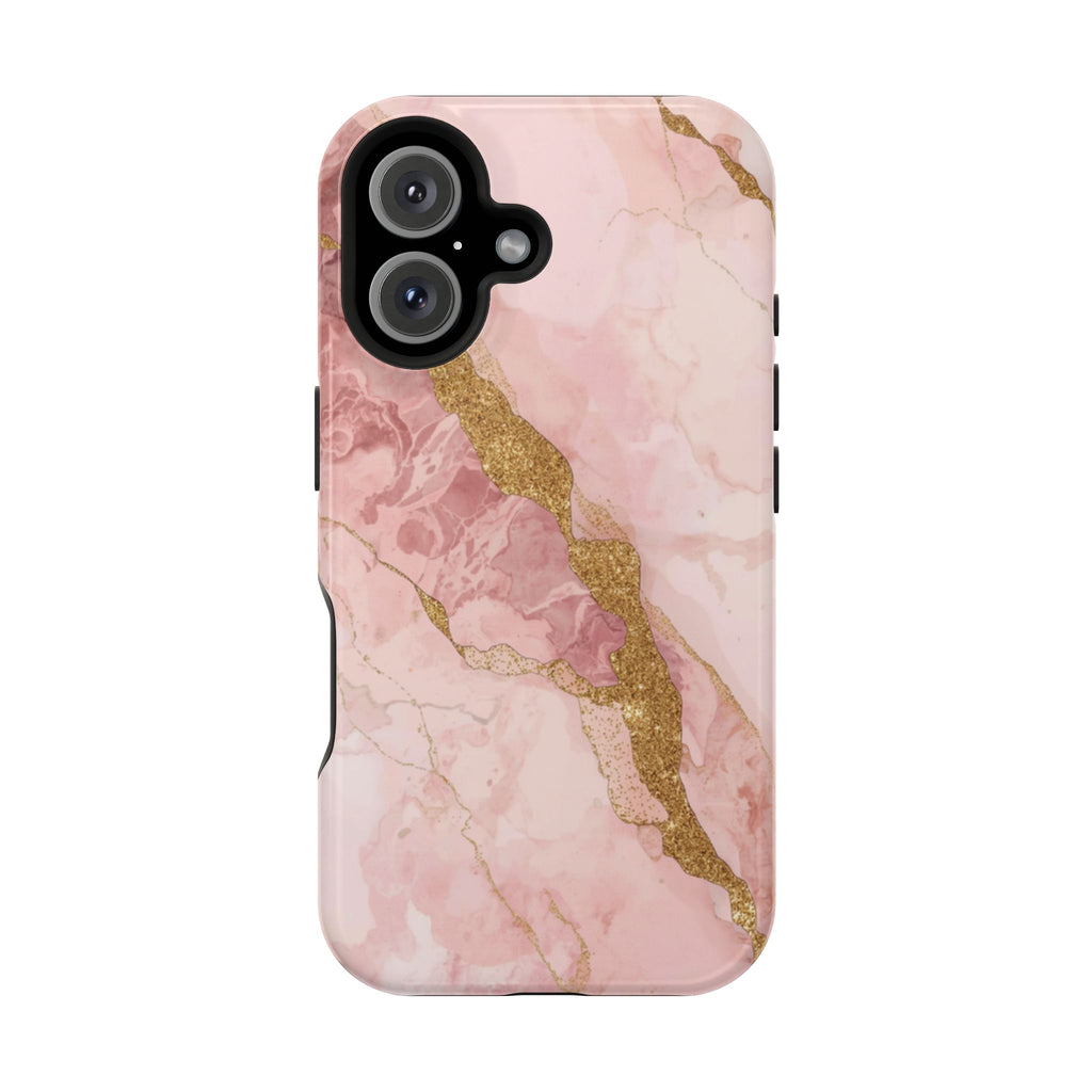 Pink Marble Magnetic Impact-Resistant Phone Case