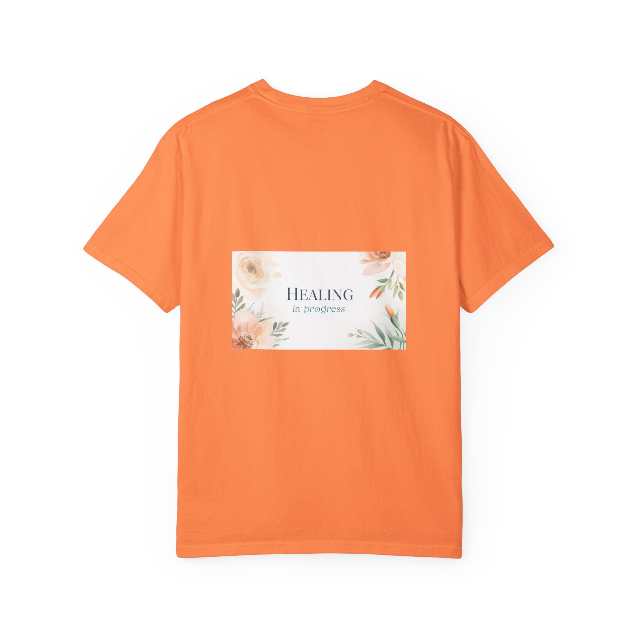 T-Shirt — 'Healing in Progress' Floral Pocket Graphic Tee