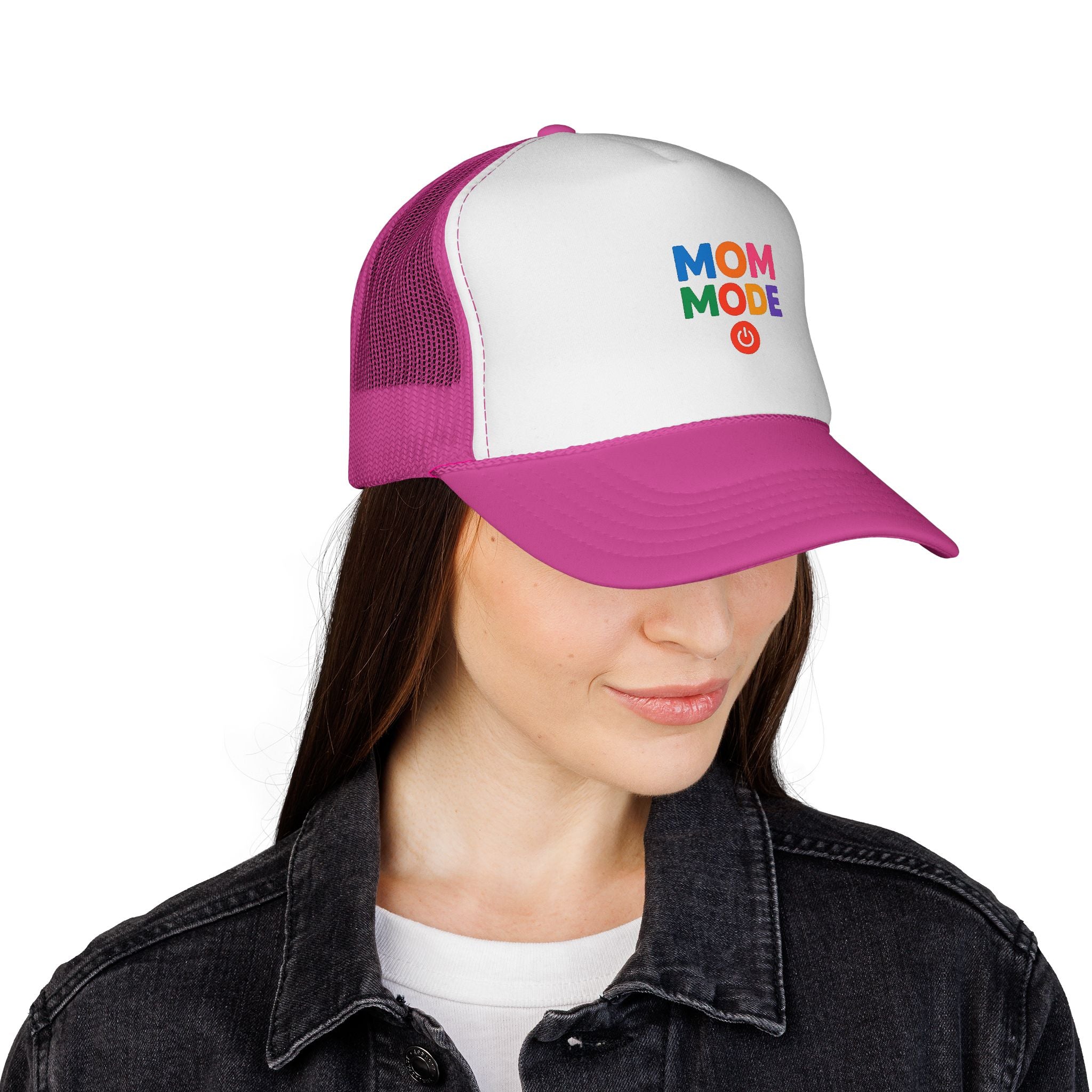 Mom Mode Trucker Cap — Colorful Playful Mom Hat