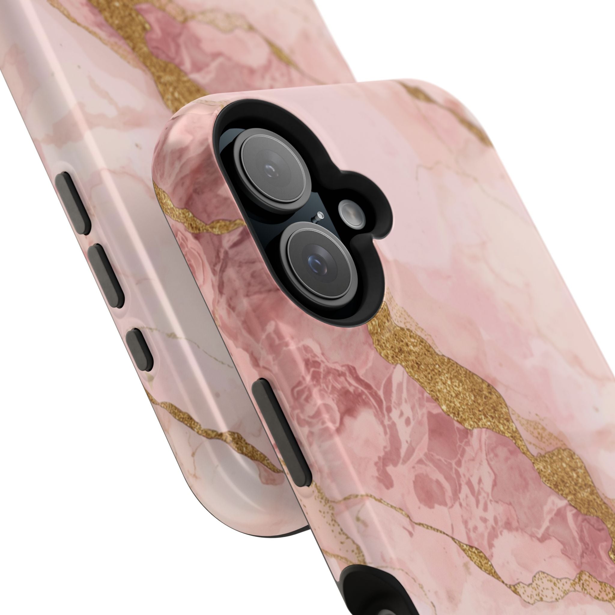 Pink Marble Magnetic Impact-Resistant Phone Case